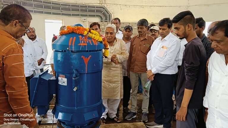 दुर्ग शहर में नही होगा जल संकट,विधायक,महापौर ने किया दो मोटर पंप का शुभारंभ…